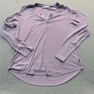 Eddie Bauer Light Purple Henley Blouse